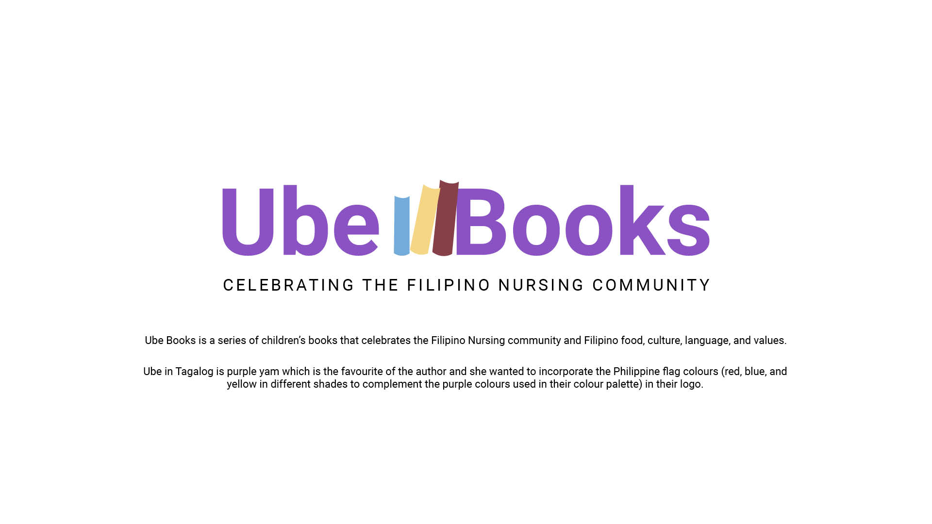 Brand overview — Ube Books, celebrating the Filipino nursing community.